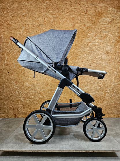 Abc Design - Condor 4 Kombikinderwagen (sportsitz und Babywanne) Inkl. Fußsack Regenschirm U.v.m. - Grau in Gutem