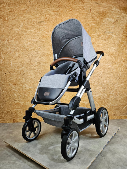 Abc Design - Condor 4 Kombikinderwagen (sportsitz und Babywanne) Inkl. Fußsack Regenschirm U.v.m. - Grau in Gutem