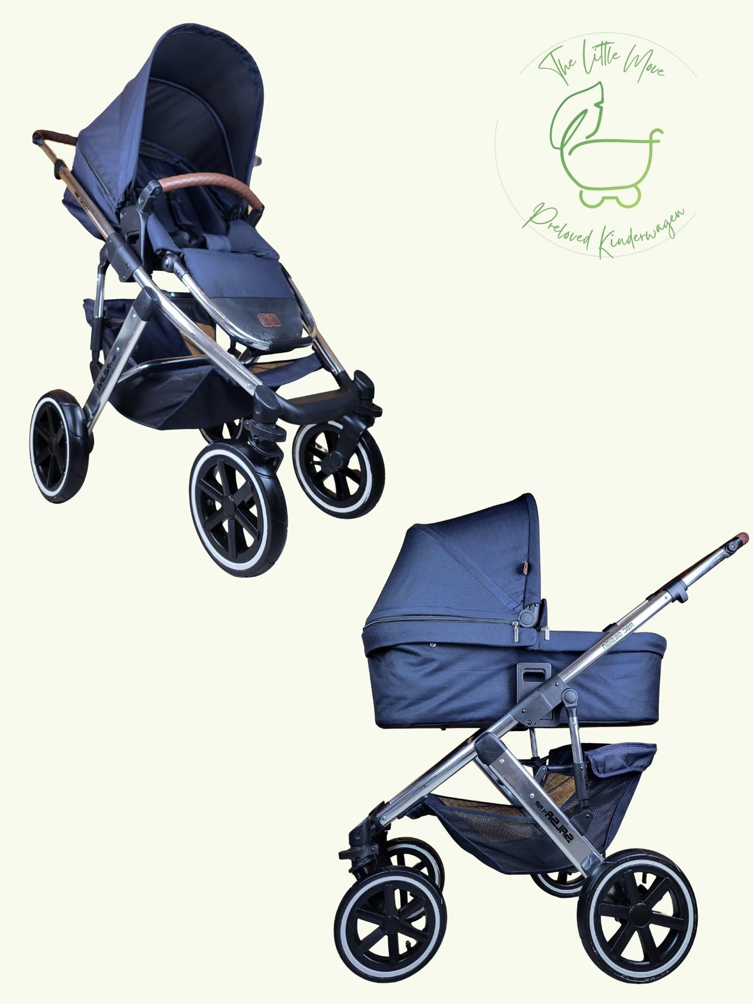 Abc Design - Salsa 4 Air Diamond Edition Kombikinderwagen (sportsitz und Babywanne) - Blau in Gutem Zustand am Besten