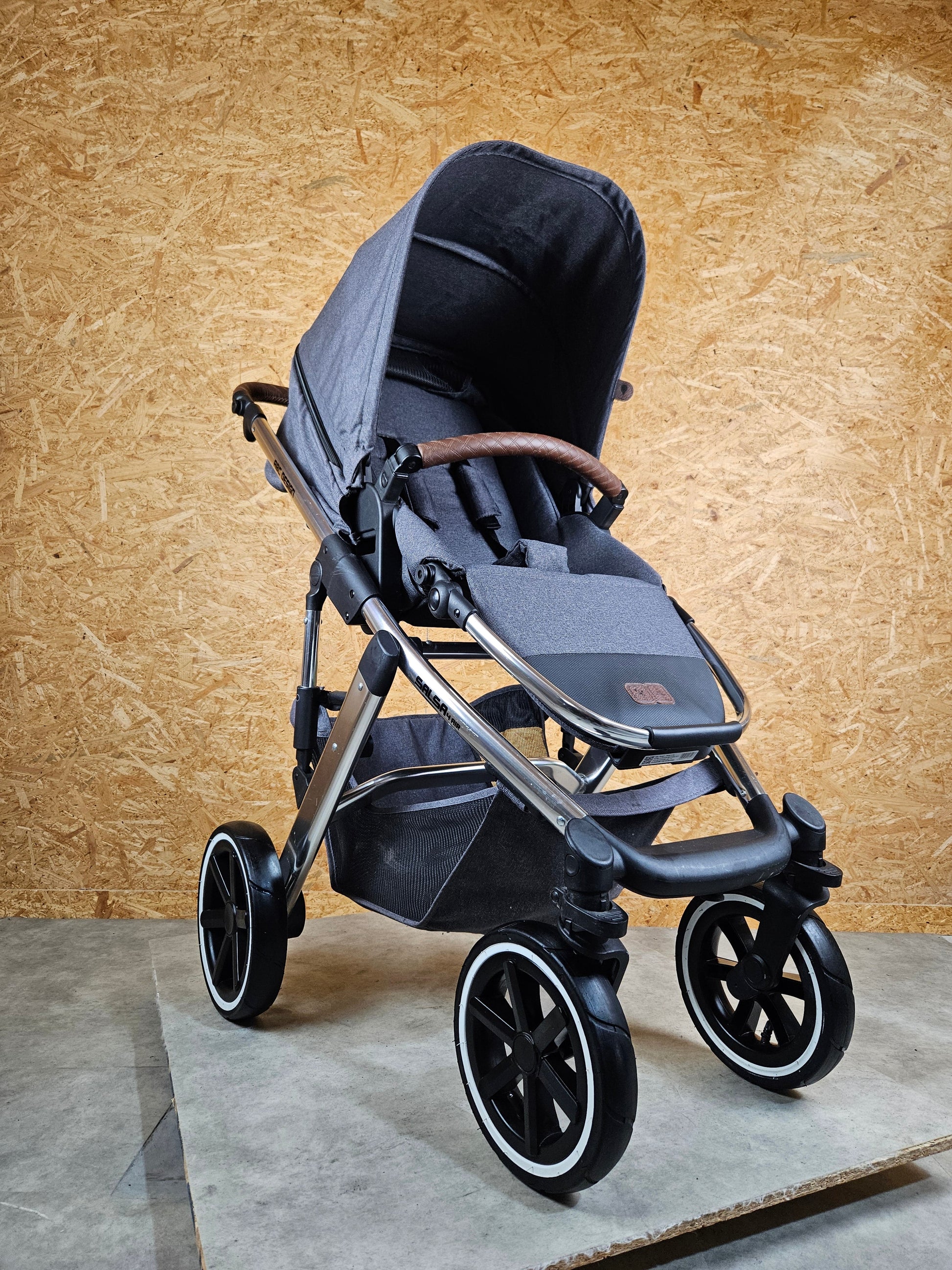 Abc Design - Salsa 4 Air Kombikinderwagen (sportsitz und Babywanne) Inkl. Zubehör - Asphalt in Gutem Zustand am Besten