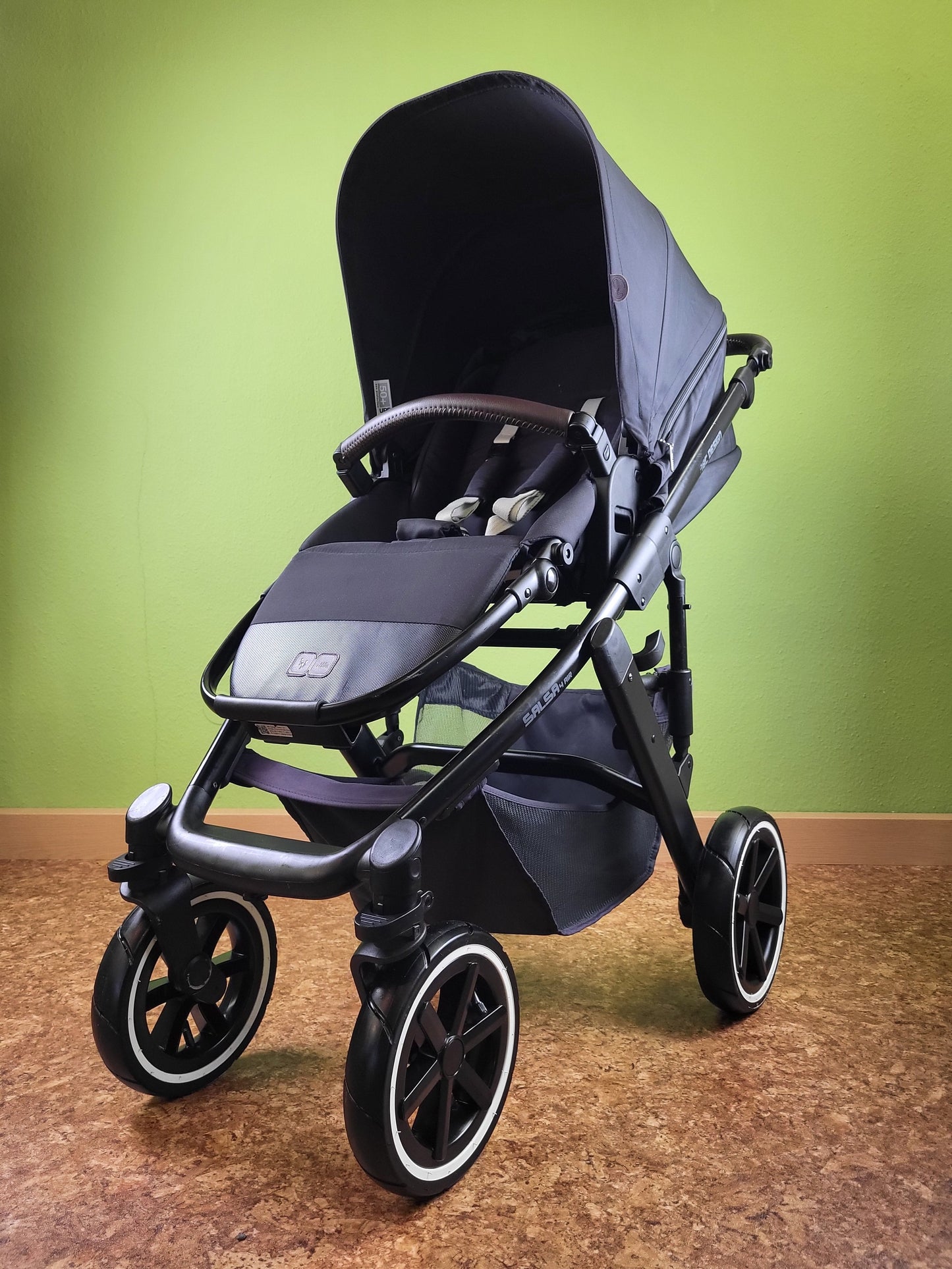 Abc Design - Salsa 4 Air Kombikinderwagen (sportsitz und Babywanne) Schwarz in Gutem Zustand / Gut Kinderwagen 21