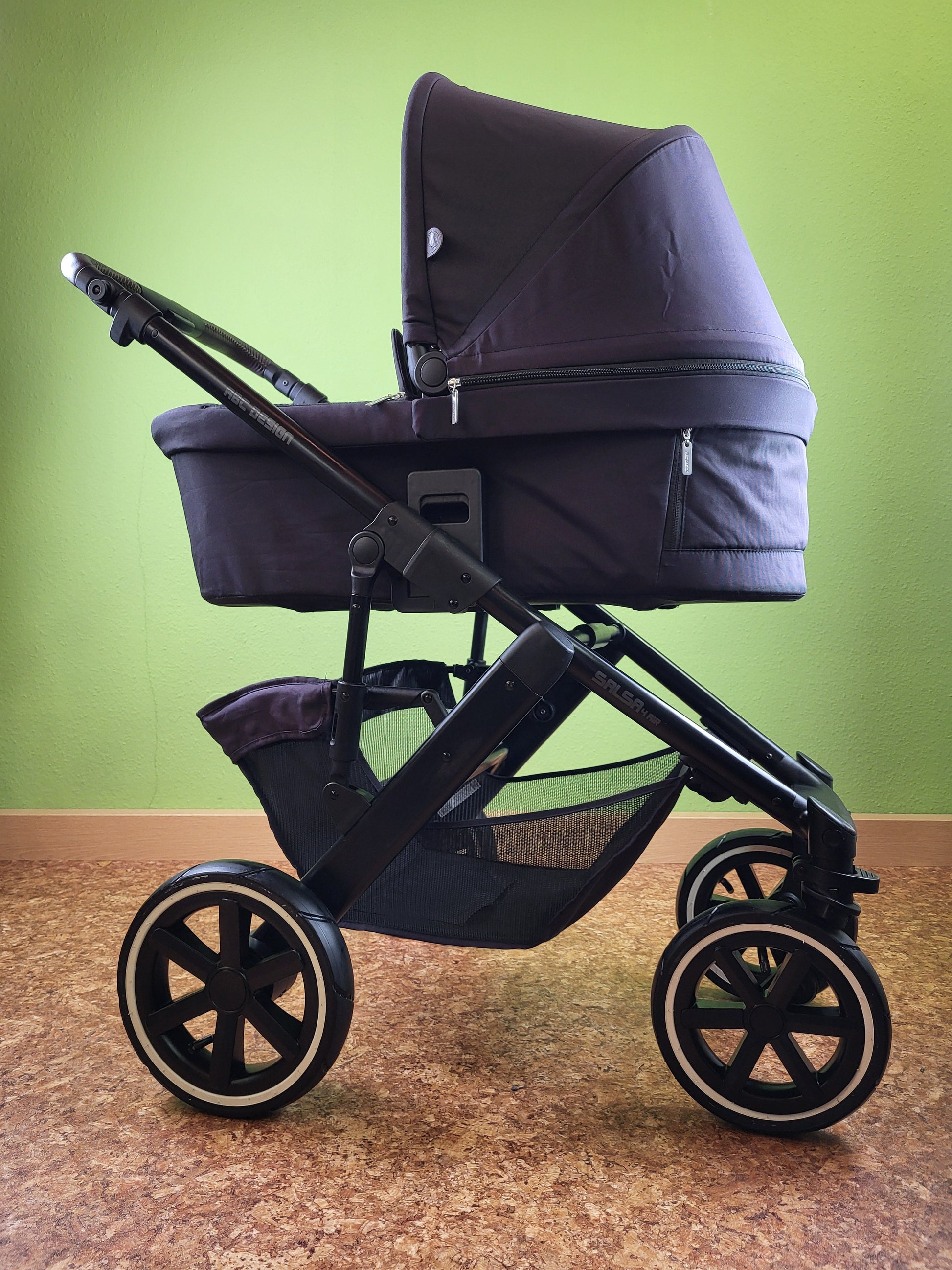 Abc Design - Salsa 4 Air Kombikinderwagen (sportsitz und Babywanne) Schwarz in Gutem Zustand / Gut Kinderwagen 13