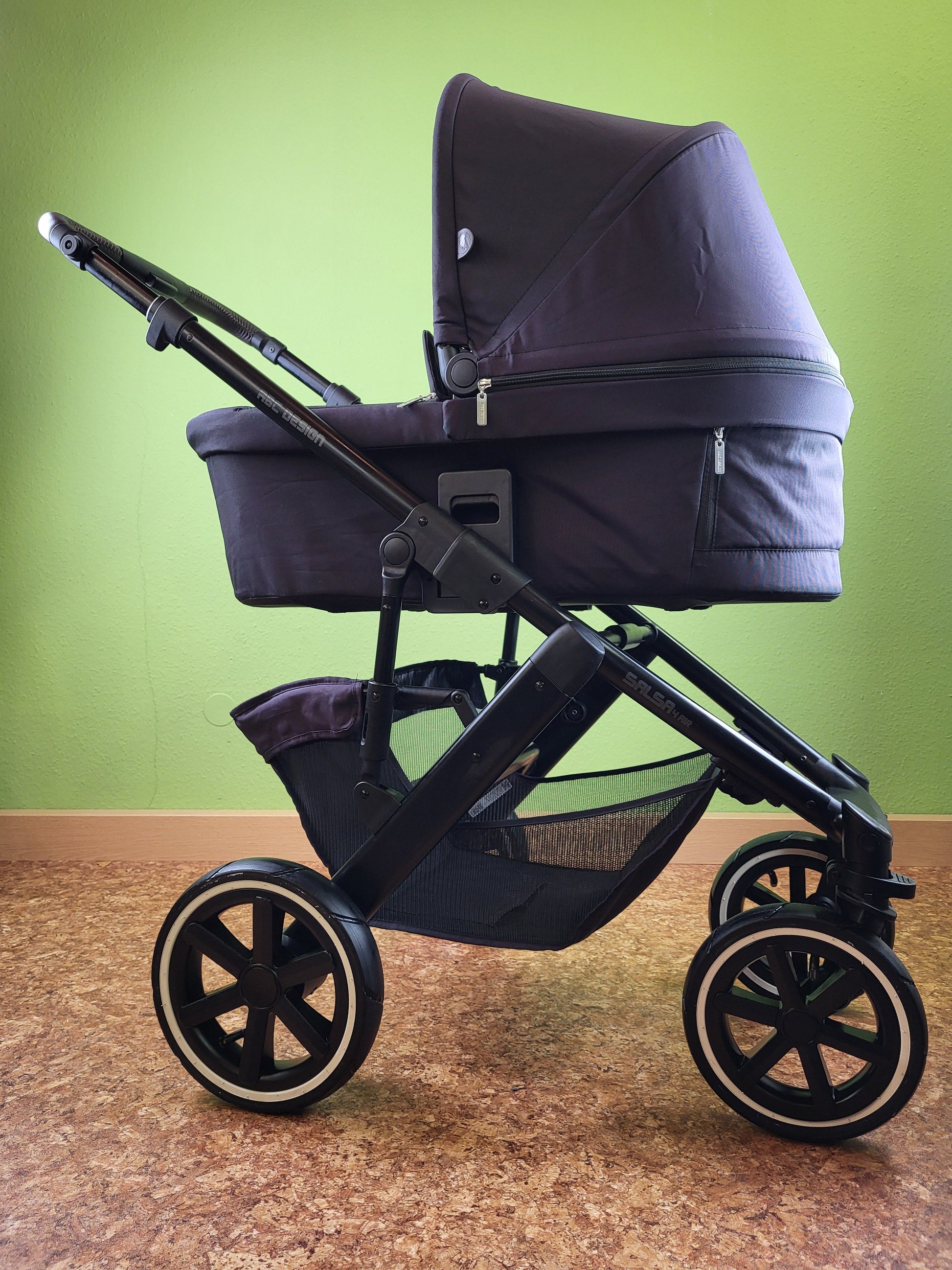 Abc Design - Salsa 4 Air Kombikinderwagen (sportsitz und Babywanne) Schwarz in Gutem Zustand / Gut Kinderwagen 12