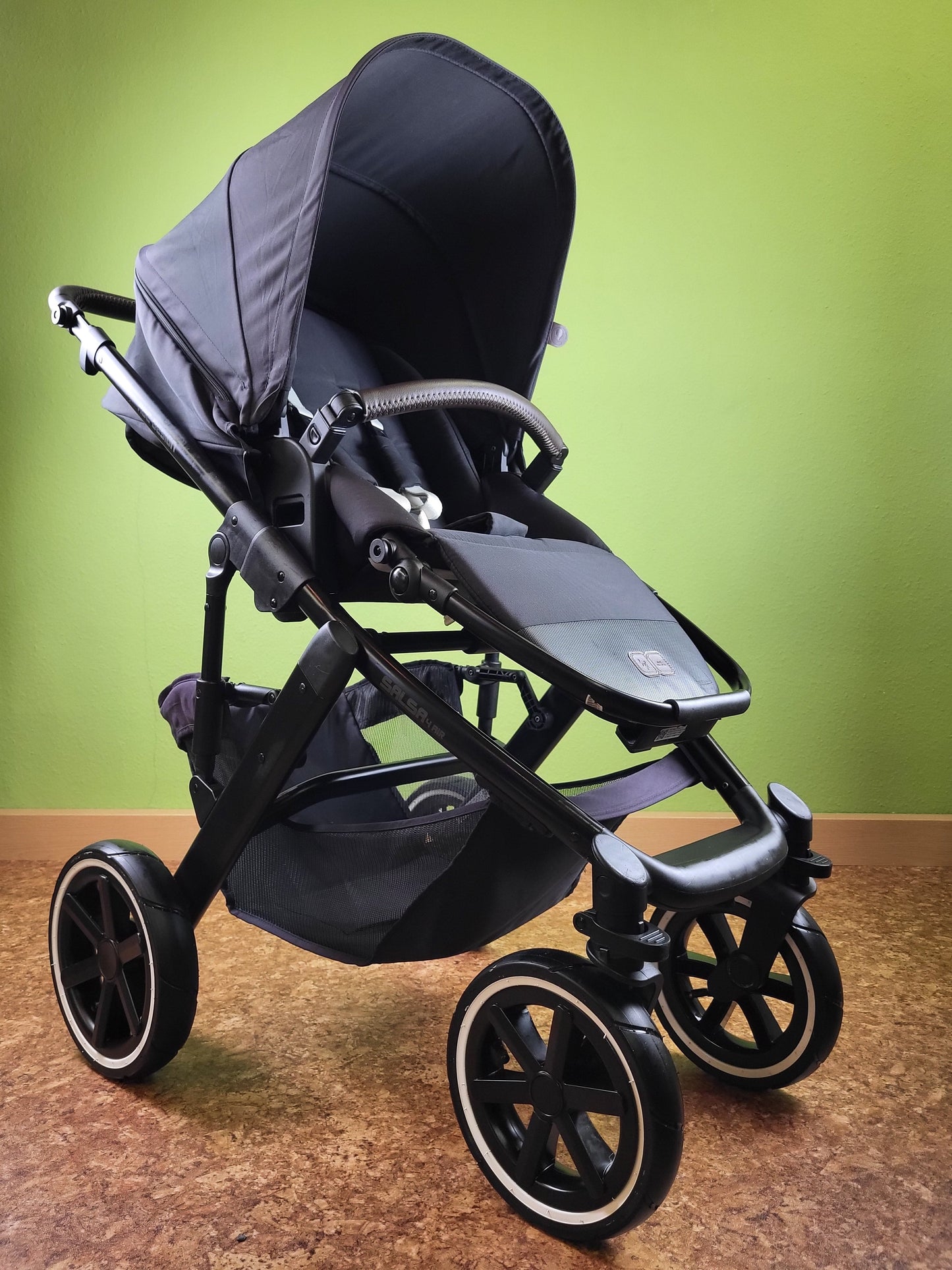 Abc Design - Salsa 4 Air Kombikinderwagen (sportsitz und Babywanne) Schwarz in Gutem Zustand / Gut Kinderwagen 2