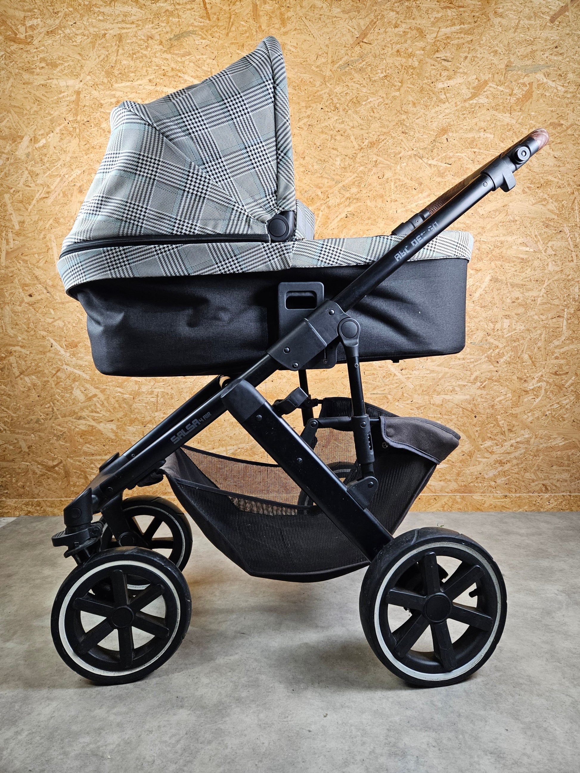 Abc-design Salsa 4 Air Smaragd Fashion Edition - Kombikinderwagen (liegewanne und Sportsitz) - Grüne in Gutem Zustand