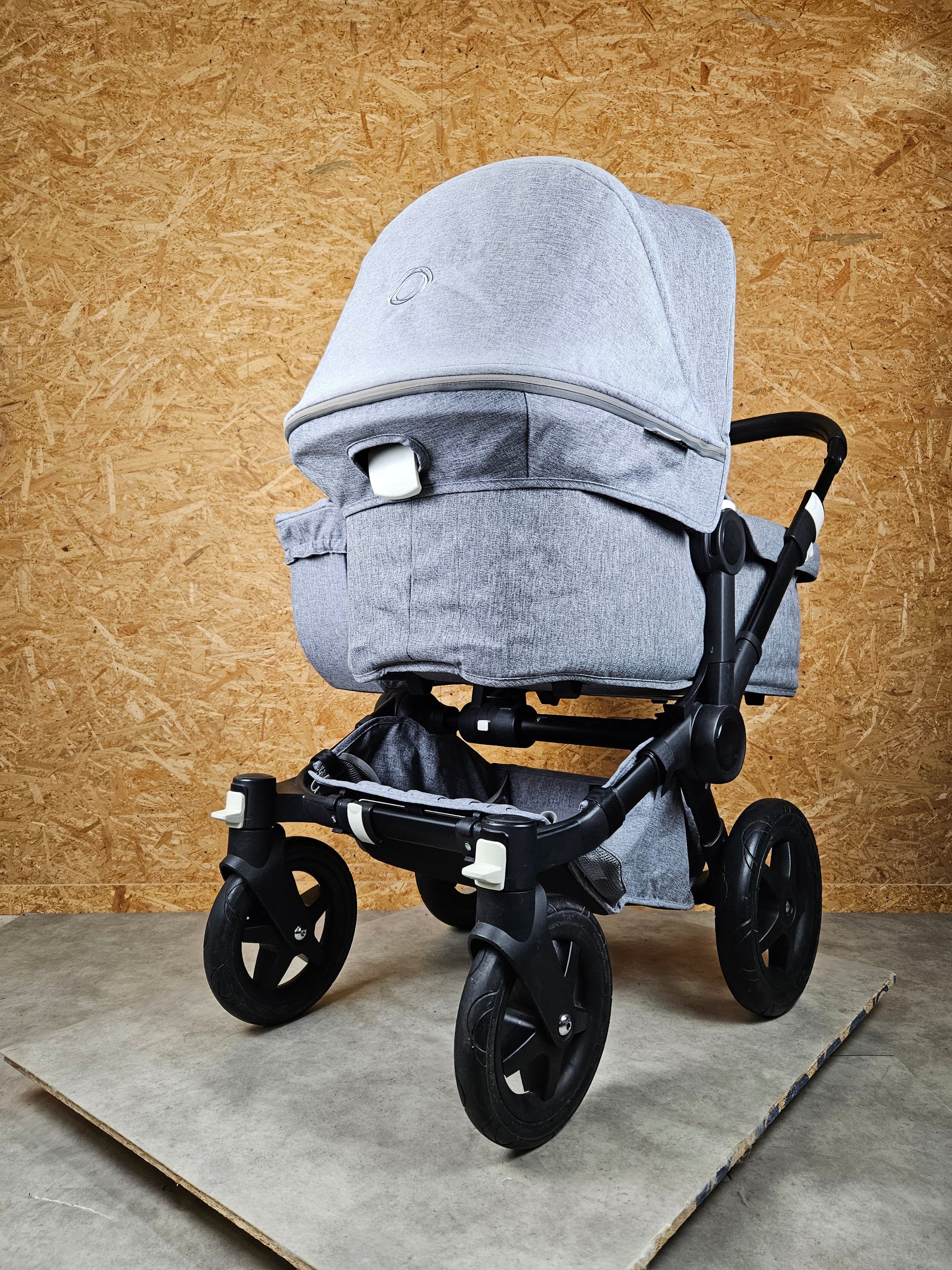 Bugaboo - Donkey 2 Mono Geschwisterwagen (sportsitz und Liegewanne) Inkl. Seitliche Gepäcktasche - Grau - in Gutem