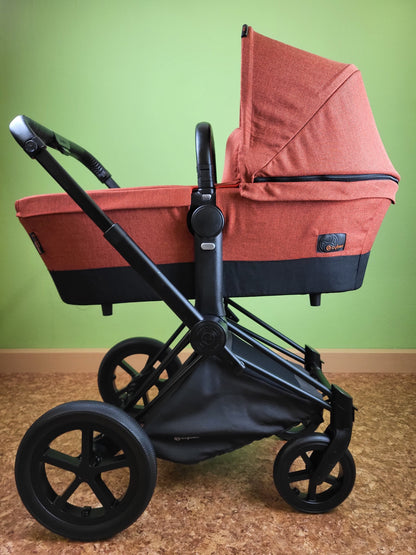 Cybex Priam - Autumn Gold / Schwarz Gestell Kombikinderwagen (liegewanne Und Sportsitz) Orange / Sehr Gut Kinderwagen 4