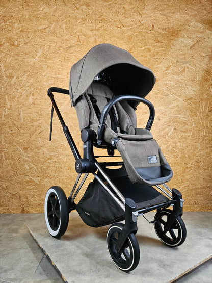 Cybex - Priam Platinum Kombikinderwagen (sportsitz und Babywanne) - Beige in Gutem Zustand am Besten Kinderwagen 4