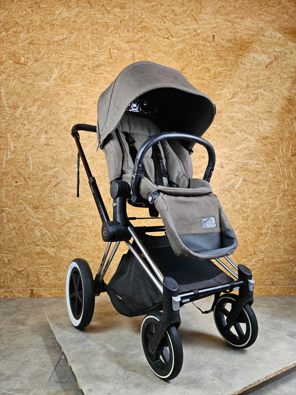 Cybex - Priam Platinum Kombikinderwagen (sportsitz und Babywanne) - Beige in Gutem Zustand am Besten Kinderwagen 3