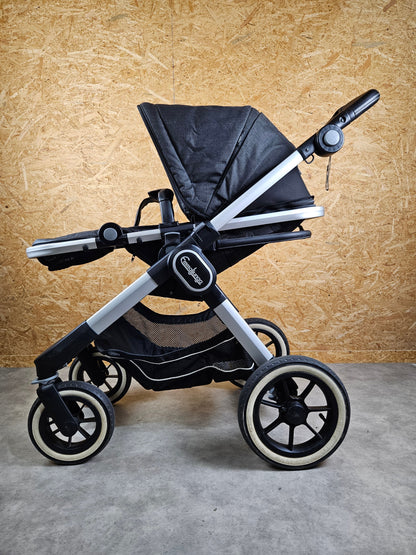 Emmaljunga - Nxt90 Flat Outdoor Buggy Kinderwagen (gestell und Sportsitz) - Schwarz in Gutem Zustand 10
