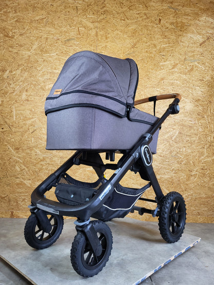 Emmaljunga - Nxt90 Flat Outdoor Kombikinderwagen (sportsitz und Liegewanne) - Grün in Gutem Zustand am Besten