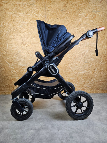 Emmaljunga - Nxt90 Flat Outdoor Kombikinderwagen (sportsitz & Babywanne) - Blau/grün in Gutem Zustand Kinderwagen 8