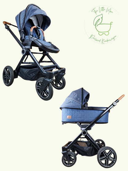 Hartan - Viva Gtr Kombikinderwagen (babywanne und Sportsitz) - Blau in sehr Gutem Zustand am Besten Kinderwagen 1